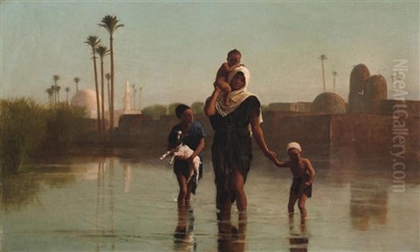 The Way From The Village - Time Of Inundation, Egypt - view 1