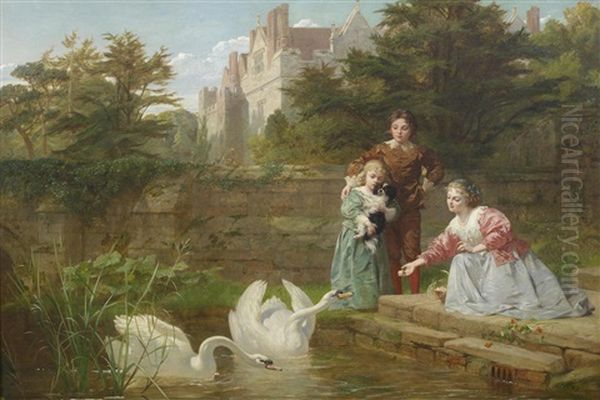 Feeding The Swans - view 1