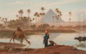 Along The Banks Of The Nile River by Frederick Goodall