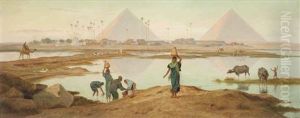 The Waters Of The Nile, Egypt by Frederick Goodall