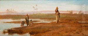 Porteuses D'eau, Egypte by Frederick Goodall
