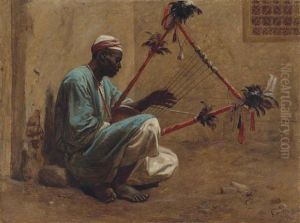 The Kissar Player by Frederick Goodall