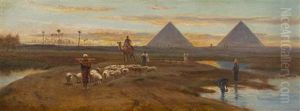 Near The Pyramids by Frederick Goodall