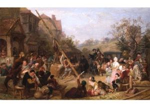 Aufrichten Des Maibaums by Frederick Goodall