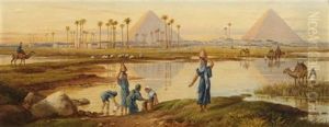 The Pyramids Of Ghizeh by Frederick Goodall