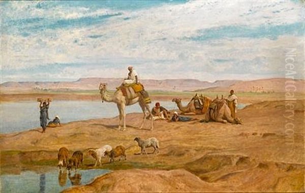 Waiting For The Dahabeyahon On The Banks Of The Nile - view 1
