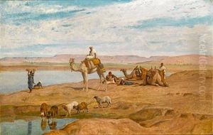 Waiting For The Dahabeyahon On The Banks Of The Nile by Frederick Goodall