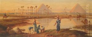 The Pyramids Of Ghizah by Frederick Goodall