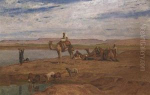 Waiting For The Dahabeyah, On The Banks Of The Nile by Frederick Goodall