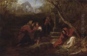 In The Grounds Of The Ruined Abbey by Frederick Goodall