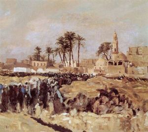 City Landscape In North Africa by Frederick Goodall