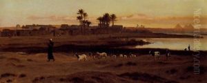 Leading The Flock. Early Morning, Cairo