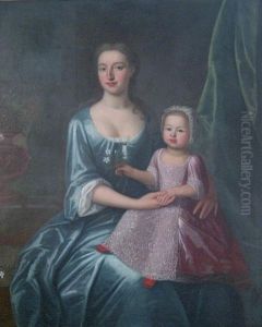 Portrait Of Mother And Child by Joseph Badger