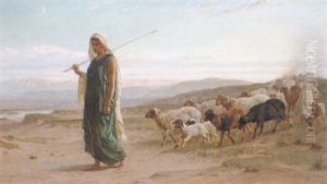 Rachel And Her Flock by Frederick Goodall