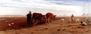 Ploughing, Plains Of Jakara by Frederick Goodall