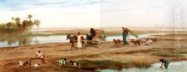Bedouins In The Desert By The Nile - view 1