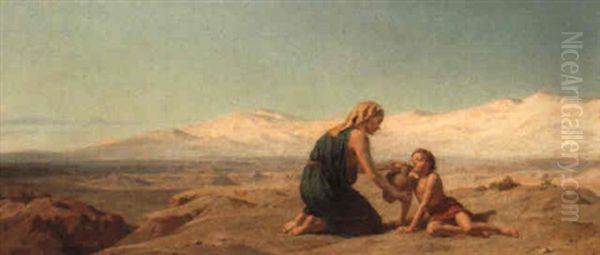 Hagar And Ishmael In The Desert - view 1