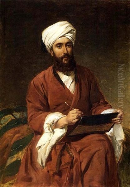Portrait Of F.e. Lewis In Turkish Costume - view 1