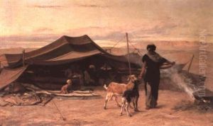 Feeding Goats by Frederick Goodall