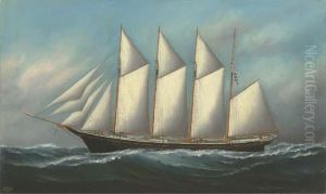 The Fishing Schooner William H. Yerkes At Sea The Fishing Schooner William H. Yerkes At Sea