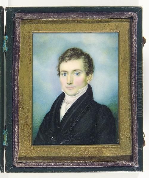 A Gentleman, Wearing Black Coat, White Chemise And Cravat. - view 1
