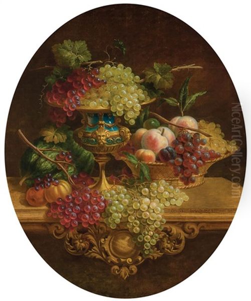 Fruit Still Life With Compote And Basket - view 1