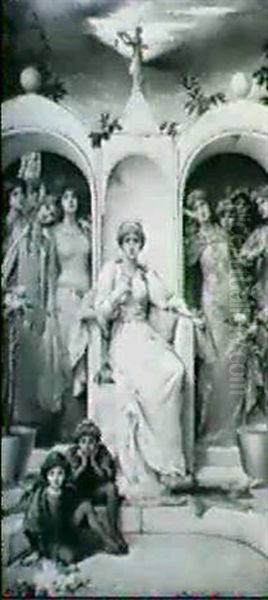 The Young Queen And Her Court - view 1