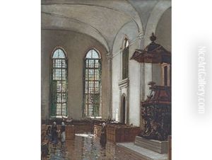 Interior Of The Groote Kerk, Cape Town by Robert Gwelo Goodman