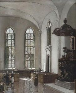 Interior Of The Groote Kerk, Cape Town by Robert Gwelo Goodman