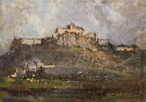 A View Of Edinburgh Castle by Robert Gwelo Goodman