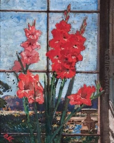 Gladioli In A Windowsill - view 1