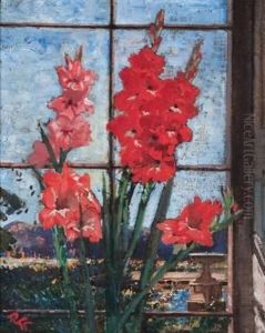 Gladioli In A Windowsill