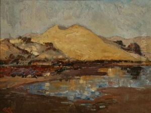 Mountain Landscape With A Pool In The Foreground