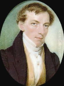 Nathan Carruth, Wearing Black Coat, Yellow Waistcoat And White Cravat With Jewelled Stickpin