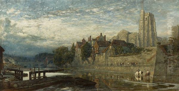 Cathedral Town On The River - view 1