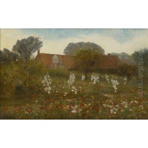 A Garden In Summer by Albert Goodwin