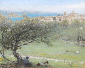 Antibes by Albert Goodwin