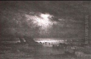 Low Water, Moonlight by Albert Goodwin