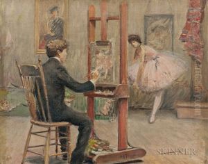 Louis Kronberg In His Studio by Arthur Clifton Goodwin