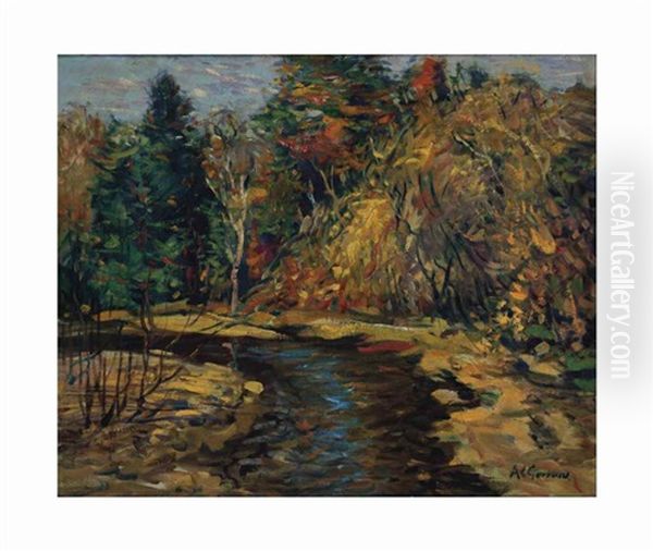 Forest Landscape With Brook - view 1