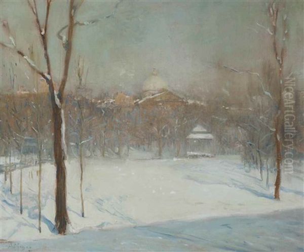 Snow On Boston Commons - view 1