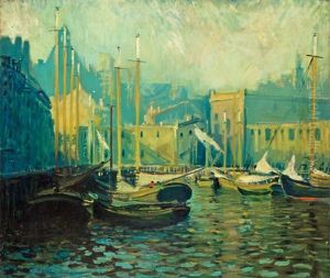 T-wharf, Boston by Arthur Clifton Goodwin