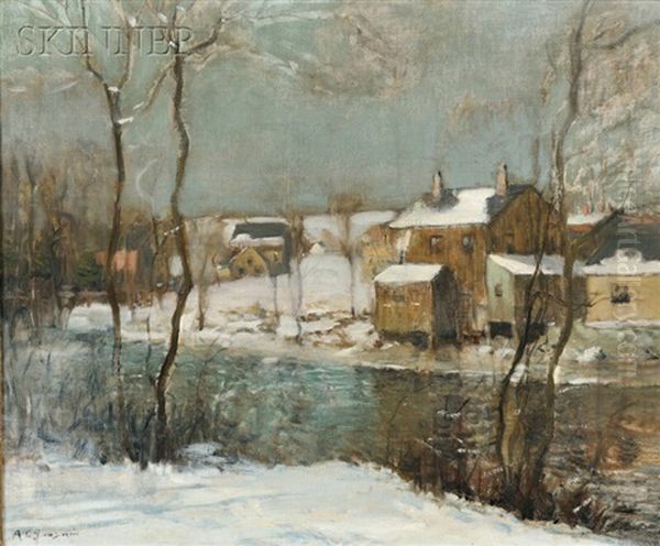The Neponset River In Winter - view 1