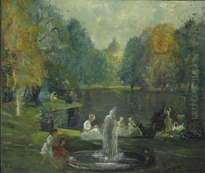 Frog Pond, Boston Public Garden by Arthur Clifton Goodwin