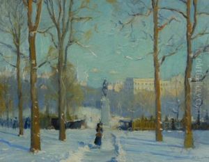 Up Columbus Avenue -- Walk-on Common by Arthur Clifton Goodwin