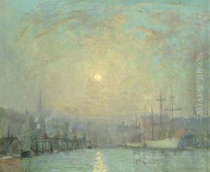 Mystic Dock, Boston by Arthur Clifton Goodwin