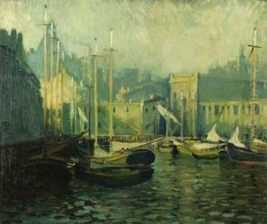 T Wharf, Boston by Arthur Clifton Goodwin