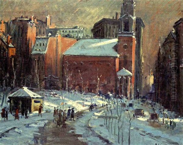 Park Street Church In Winter - view 1