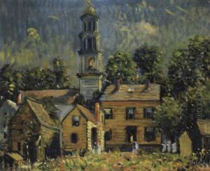 New England Village by Arthur Clifton Goodwin