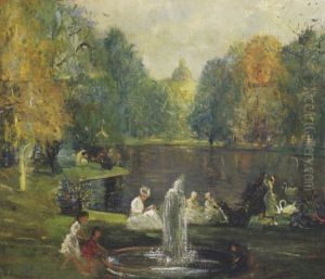 Frog Pond, Boston Public Gardens by Arthur Clifton Goodwin
